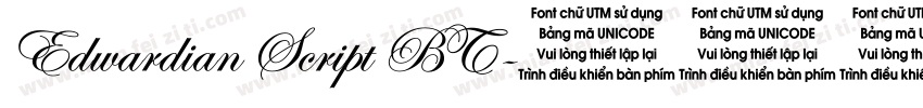 Edwardian Script BT字体转换